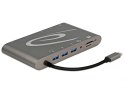 Delock Replikator portów USB-C -> Mic, Audio, HDMI, LAN, 3x USB 3.0 + zasilanie Szary