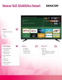 Sencor Telewizor 32 cale Smart SLE 32S602TCS DVB-T/T2/C/S/S2, Wi-Fi, Netflix