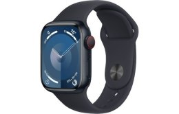 Apple Watch Series 9 GPS + Cellular, 41mm Koperta z aluminium w kolorze północy z paskiem sportowym w kolorze północy - M/L