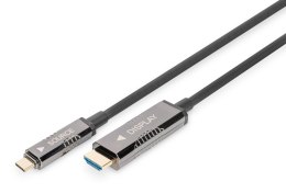 Kabel adapter DIGITUS hybrydowy AOC USB Typ C na HDMI 4K 60Hz 10m