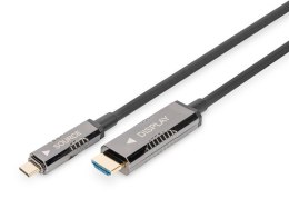 Kabel adapter DIGITUS hybrydowy AOC USB Typ C na HDMI 4K 60Hz 15m