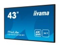 IIYAMA Monitor wielkoformatowy 43 cale LE4341UHS-B1 IPS,4K,18/7,LAN,USB,HDMI