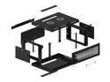 Lanberg Szafa wisząca 19 cali 4U 600x450 drzwi perforowane (flat pack) czarna
