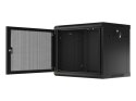 Lanberg Szafa wisząca 19 cali 9U 600x450 drzwi perforowane (flat pack) czarna