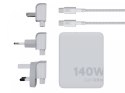 Xtorm Adapter podróżny GaN Ultra 140W wtyczki EU,US,UK + kabel USB-C PD