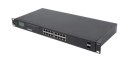 Intellinet Przełącznik Gigabit 16x RJ45, POE+, 2x SFP, LCD, Rack 19