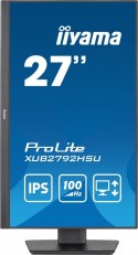 IIYAMA Monitor ProLite XUB2792HSU-B6 27 cali IPS,HDMI,DP,100Hz,SLIM,4xUSB3.2,PIVOT, HAS(150mm),2x2W
