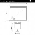 4world Ekran projekcyjny ze statywem 178x178 (1:1) 99" biały mat, automatycznie zwijany