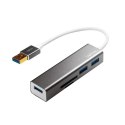 LogiLink Hub USB 3.0 3 porty z czytnikiem kart