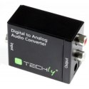 Techly Konwerter cyfrowy Toslink SPDIF, coaxial audio na analog stereo RCA L/R