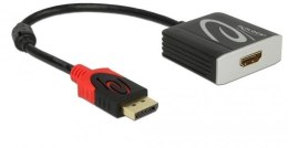 Delock Adapter DISPLAYPORT(M) 1.4 -> HDMI(F) 4K 60Hz NA KABLU 20 cm Aktywny czarny na kablu