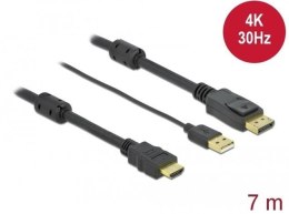Delock Kabel HDMI(M)-Displayport (M)4K 7M USB A(M) 85967