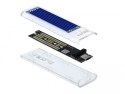 Delock Obudowa zewnętrzna dla M.2 NVME PCIe SSD z USB Type-C żeńskim Przezroczysta