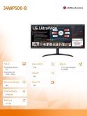 LG Electronics Monitor 34WP500-B 21:9 UltraWide FHD IPS AMD FreeSync