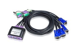ATEN Przełącznik KVM 4-Port PS/2 VGA/Audio CS64A