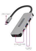 SITECOM Hub USB-C 4 por 2xUSB-A + 2XUSB-C 5Gbps