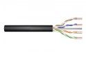 Digitus Kabel teleinformatyczny instalacyjny zewnętrzny żelowany kat.6, U/UTP, Fca, drut, AWG 23/1, PE, 305m, czarny, szpula