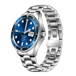 Garett Electronics Smartwatch Men 4S Srebrno - niebieski stalowy
