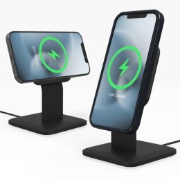 Mophie Snap+ Wireless Charging Stand - stojąca ładowarka bezprzewodowa wspierająca ładowanie MagSafe - Android 15W, iOS 7,5W (bl
