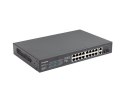 Lanberg Przełącznik Switch 16X100MB POE+/2XCombo niezarządzalny rack 19 cali Gigabit Ethernet 250W