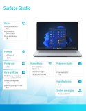 Microsoft Surface Laptop Studio Win10Pro i7-11370H/32GB/2TB/RTX3050Ti 4GB/14.4' Commercial Platinum AI5-00034