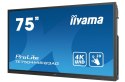 IIYAMA Monitor wielkoformatowy 74.5 cala TE7504MIS-B3AG INFRARED,4K,IPS,24/7,WiFi,7H,OPS SLOT