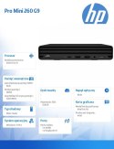 HP Inc. Komputer Pro Mini 260 DM G9 i5-1235U 256GB/8GB/W11P 6B2H7EA