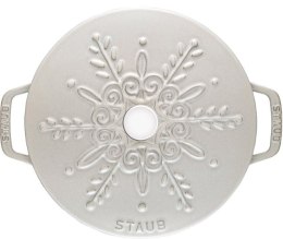 Garnek żeliwny okrągły snowflake STAUB 40506-548-0 - biały 3.6 ltr