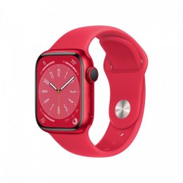 Apple Watch Series 8 GPS, 41 mm Koperta z aluminium w kolorze (PRODUCT)RED z paskiem sportowym w kolorze (PRODUCT)RED - regular