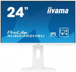 IIYAMA Monitor 23.8 cala XUB2492HSU-W1 IPS,HDMI,DP,USB,Biały,PIVOT