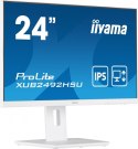 IIYAMA Monitor 23.8 cala XUB2492HSU-W5 IPS,HDMI,DP,VGA,USB,HAS(150mm),biały