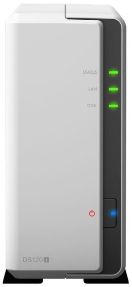 Synology NAS DS120j, 1-kieszeniowy SATA HDD, 512MB, 1xGbE LAN, 2xUSB 2.0 2Y