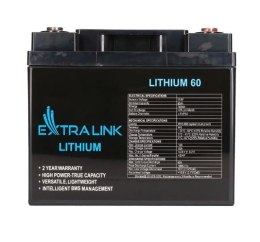 Extralink Akumulator LiFePO4 60AH 12.8V BMS EX.30448