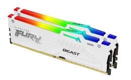 Kingston Pamięć DDR5 Fury Beast RGB 32GB(2*16GB)/5200 CL36 biała