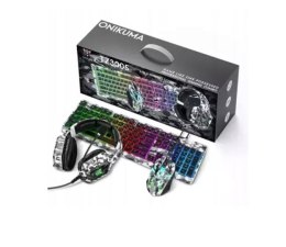 Onikuma Zestaw TZ3005 RGB: mysz, klawiatura, słuchawki białe camo