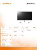 LG Electronics Monitor 27UL600-W 27cali 4K IPS HDR10 FreeSync