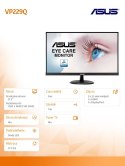 Asus Monitor 21.5 VP229Q IPS LED MAT 100MLN:1 HDMI DP VGA Głośnik
